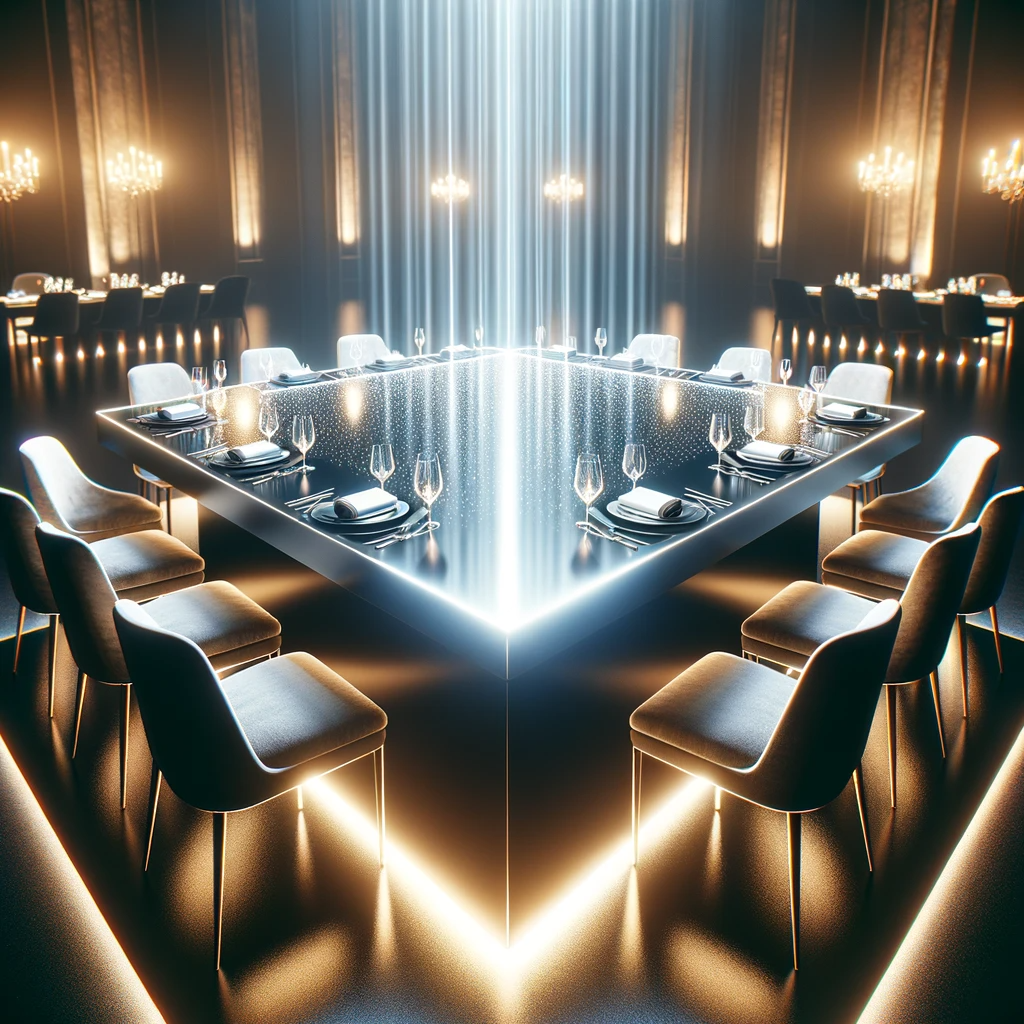 Tables garnies lumineuses