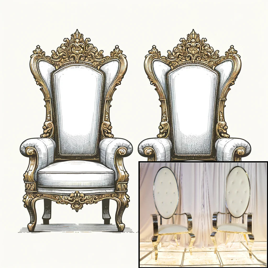 Trônes pour table d'honneur