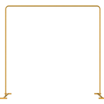 Location - Arche carrée dorée en Métal 240cm