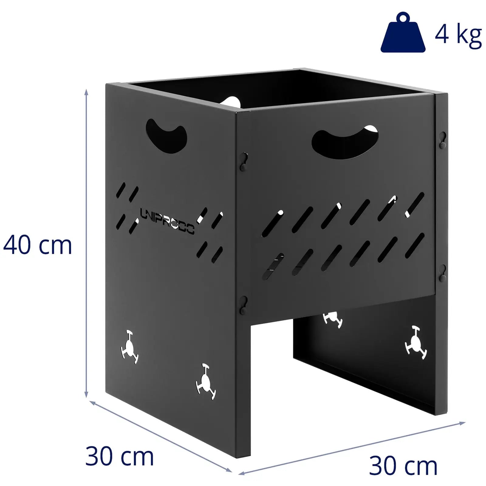 Location - Brasero extérieur - Cube - 30 x 30 x 40 cm
