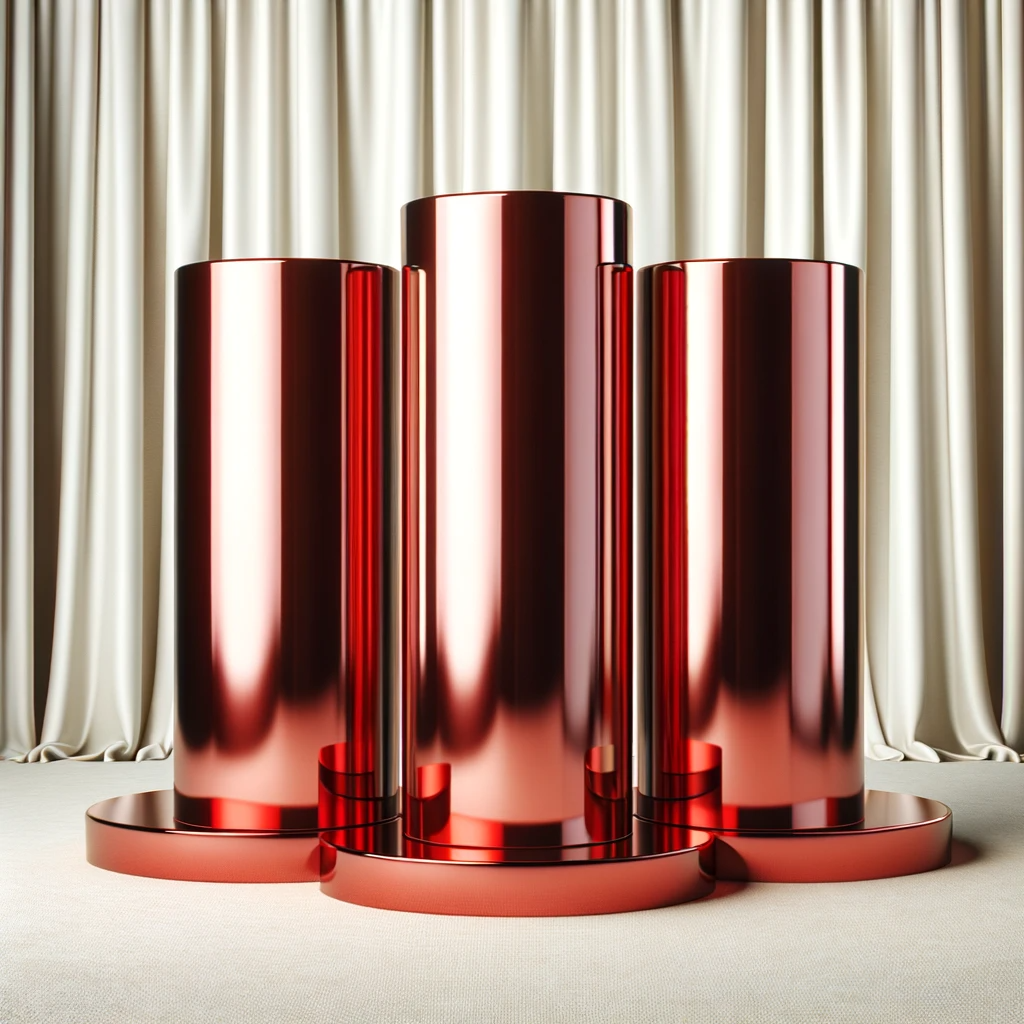 Location - Colonnes cylindriques par 3 Rouge (housse de protection)