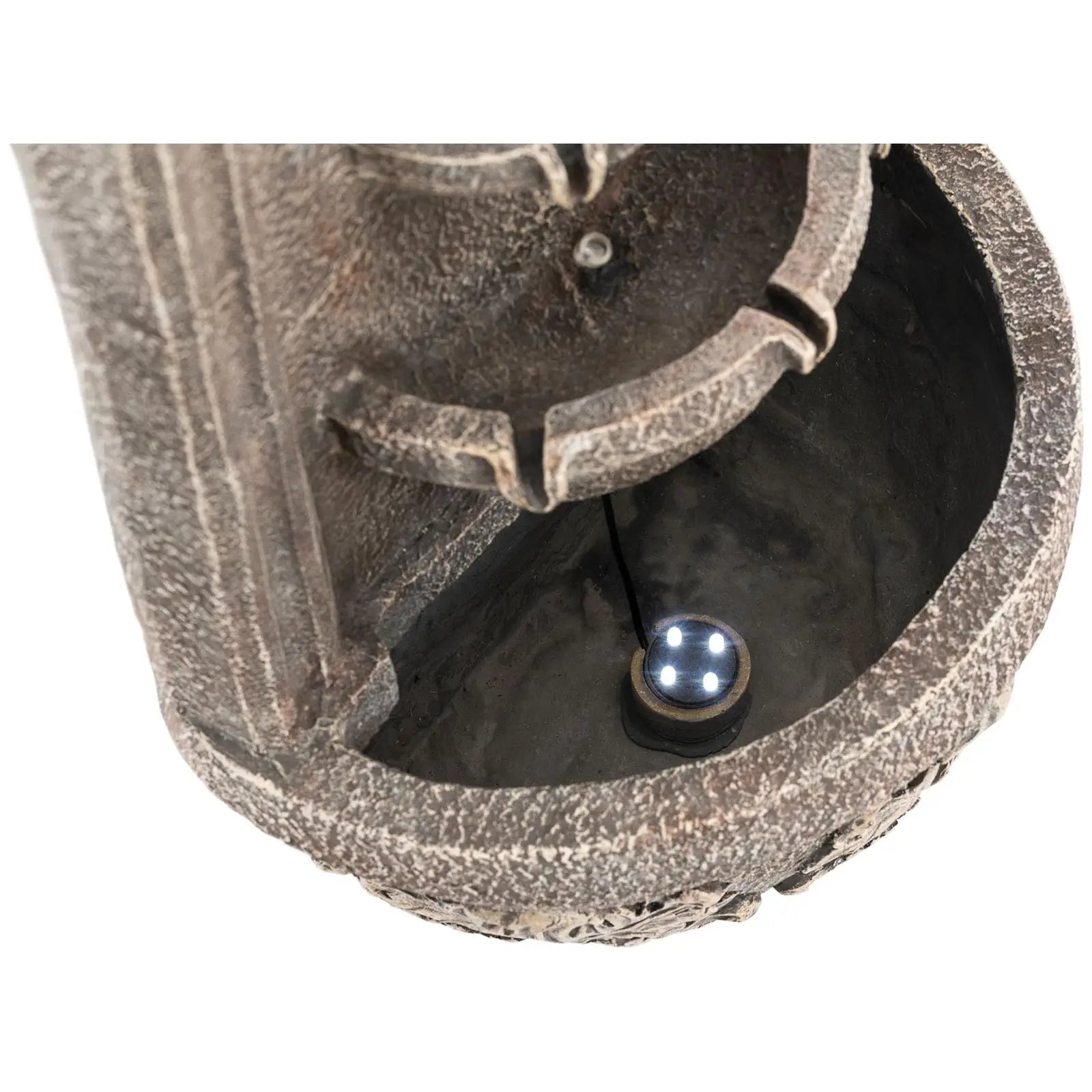 Location - Fontaine solaire - Tête de lion en cascade 3 niveaux - Eclairage LED