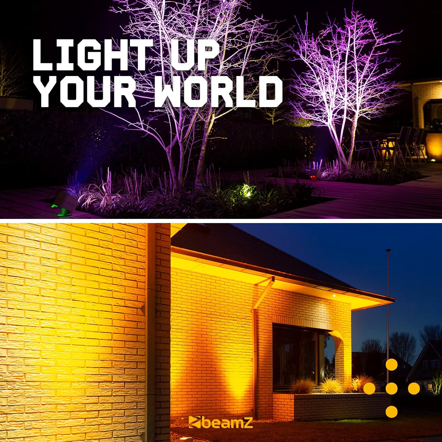 Location - Lot 4 Projecteurs PAR Uplight sur Batterie RGB DMX 40 Watts avec Sac de Transport