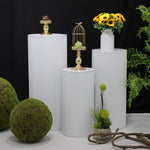 Location - Lot de 3 Colonnes cylindriques striées design