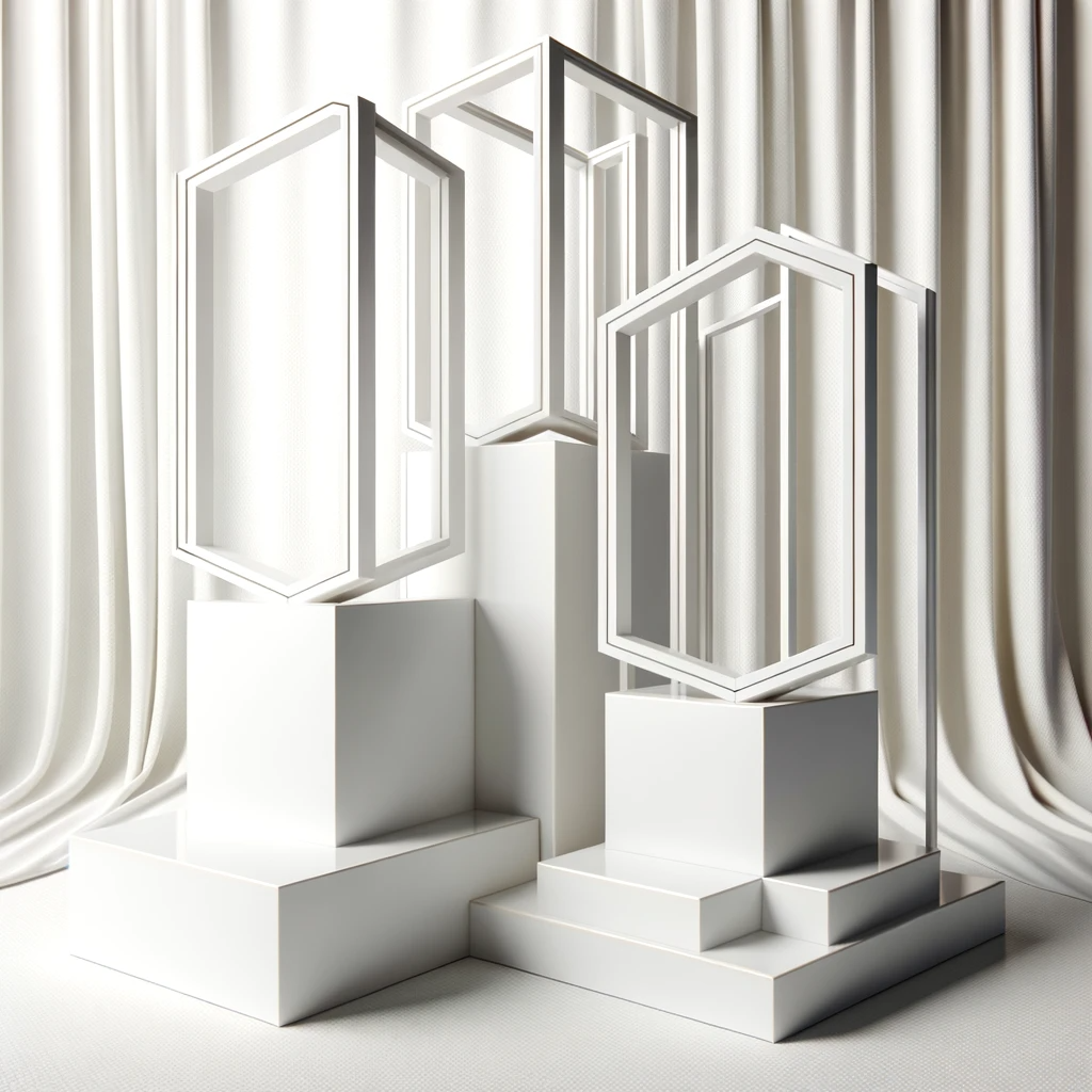 Location - Lot de 3 sellettes hexagonales en Métal de couleur blanc