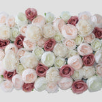 Location - Mur de Fleurs blanc rouge et rose 180cm x 160cm