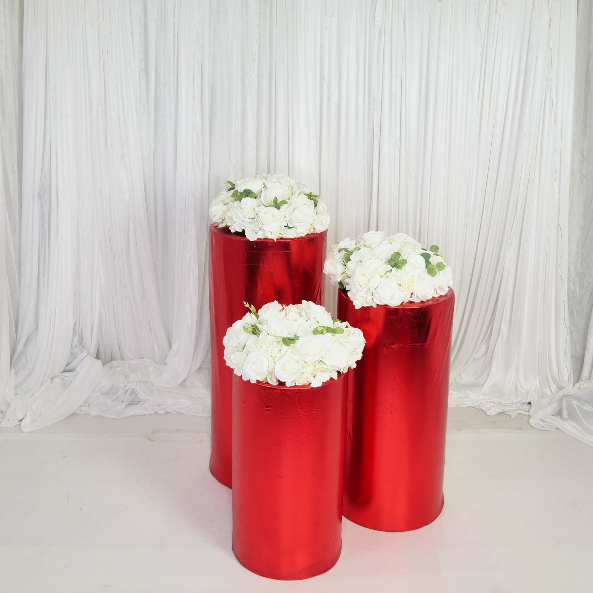 Location - Colonnes cylindriques par 3 Rouge (housse de protection)