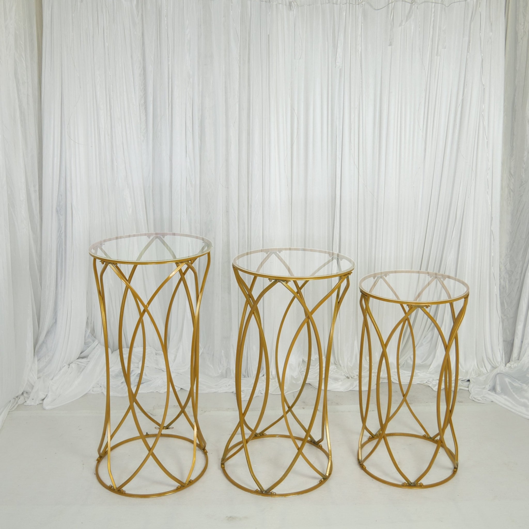 Location - Set de Tables à gâteaux somptueuses Trio Thalia - lot de 3