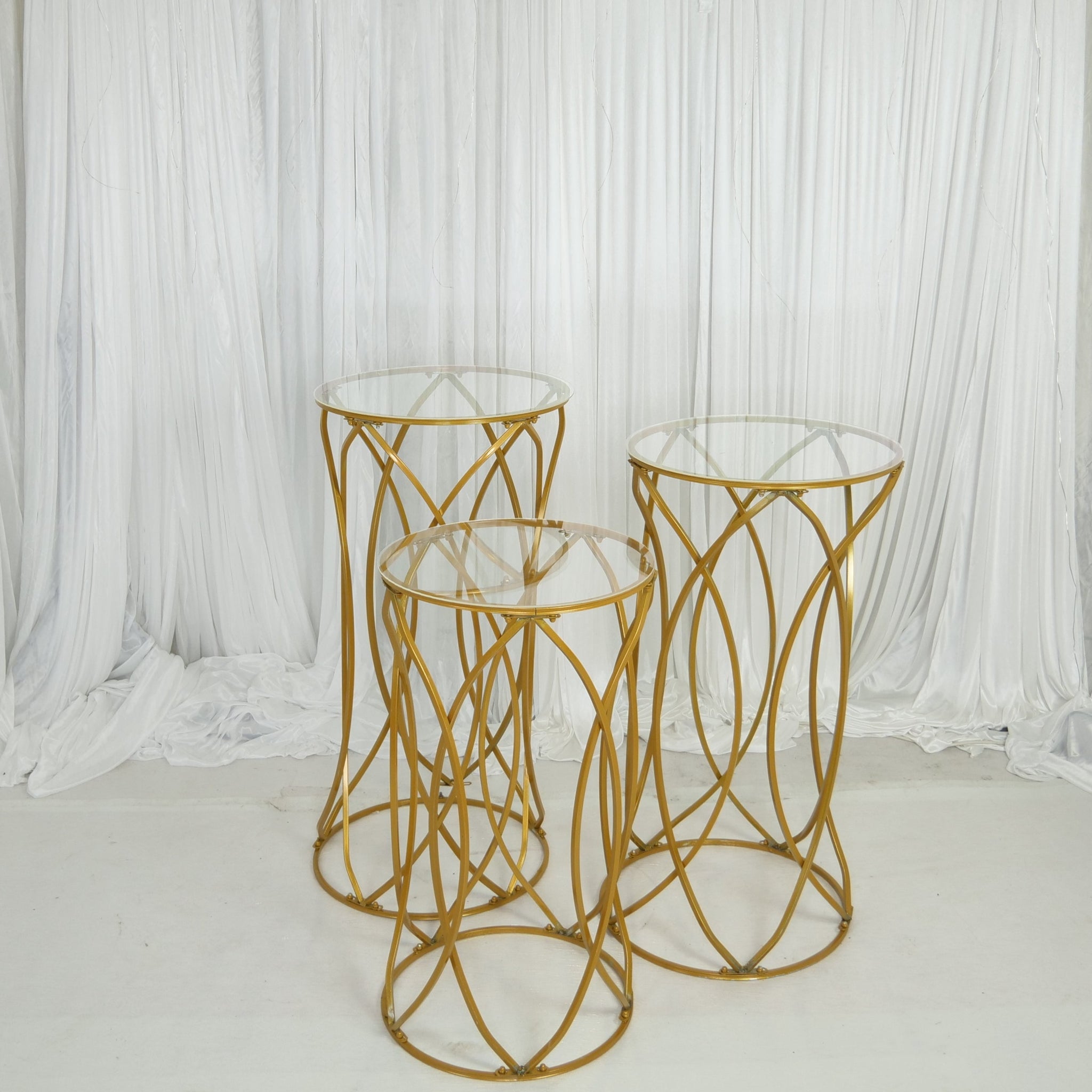 Location - Set de Tables à gâteaux somptueuses Trio Thalia - lot de 3