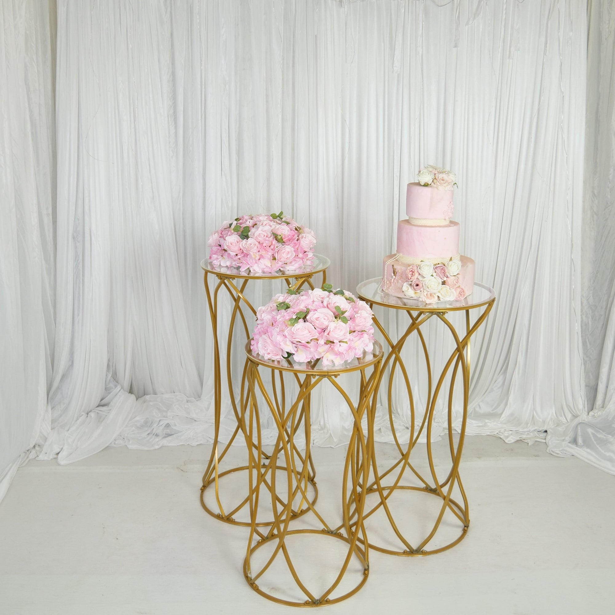 Location - Set de Tables à gâteaux somptueuses Trio Thalia - lot de 3