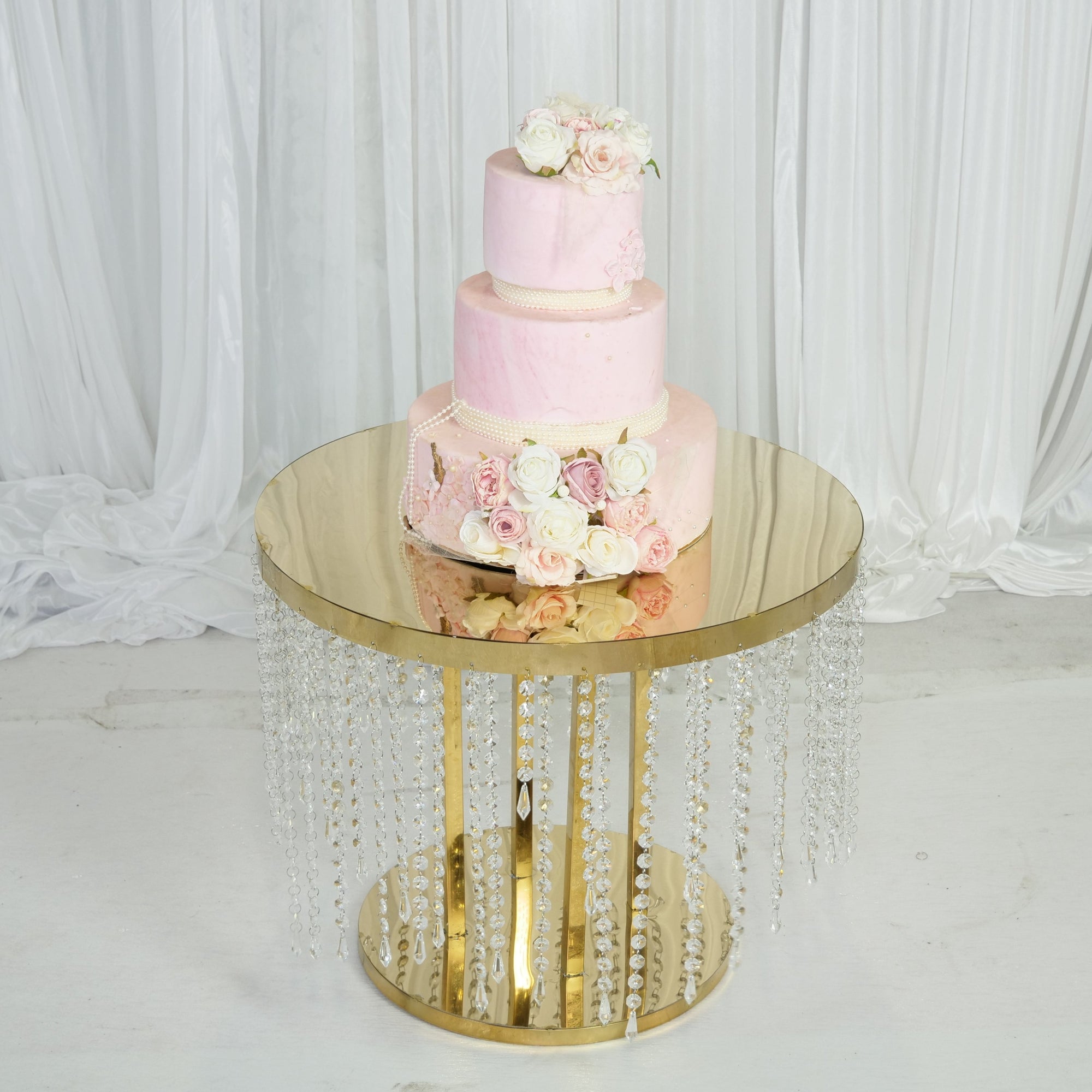 Location - Table à gâteau Dorée Dionysos - 60cm