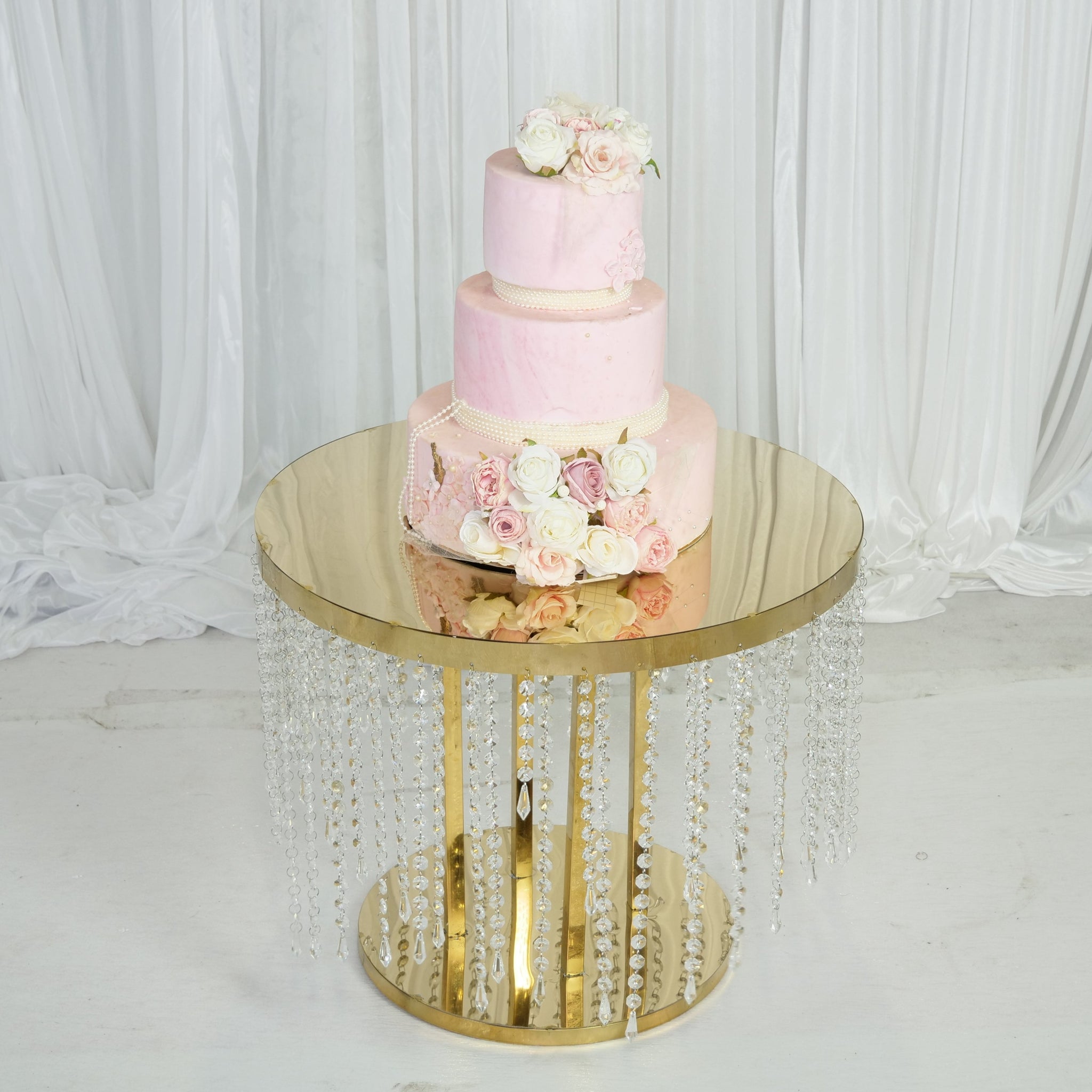 Location - Table à gâteau Dorée Dionysos - 60cm