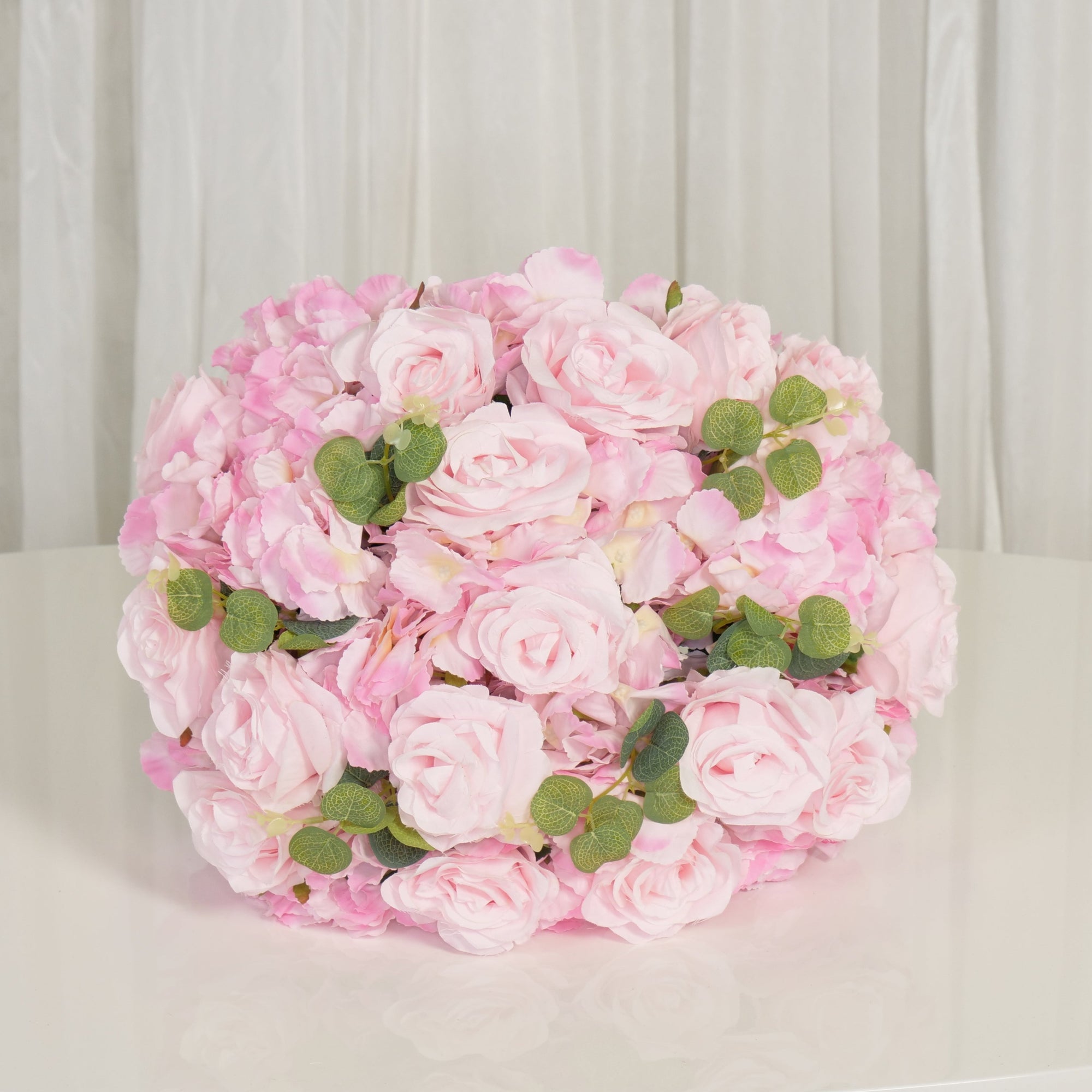 Location - Pleine boule de fleurs Artificielles rose 40cm