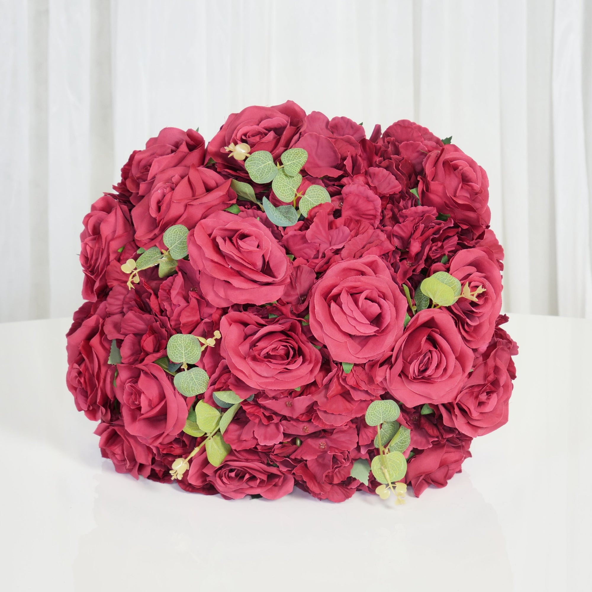 Location - Pleine boule de fleurs Artificielles bordeaux 40cm
