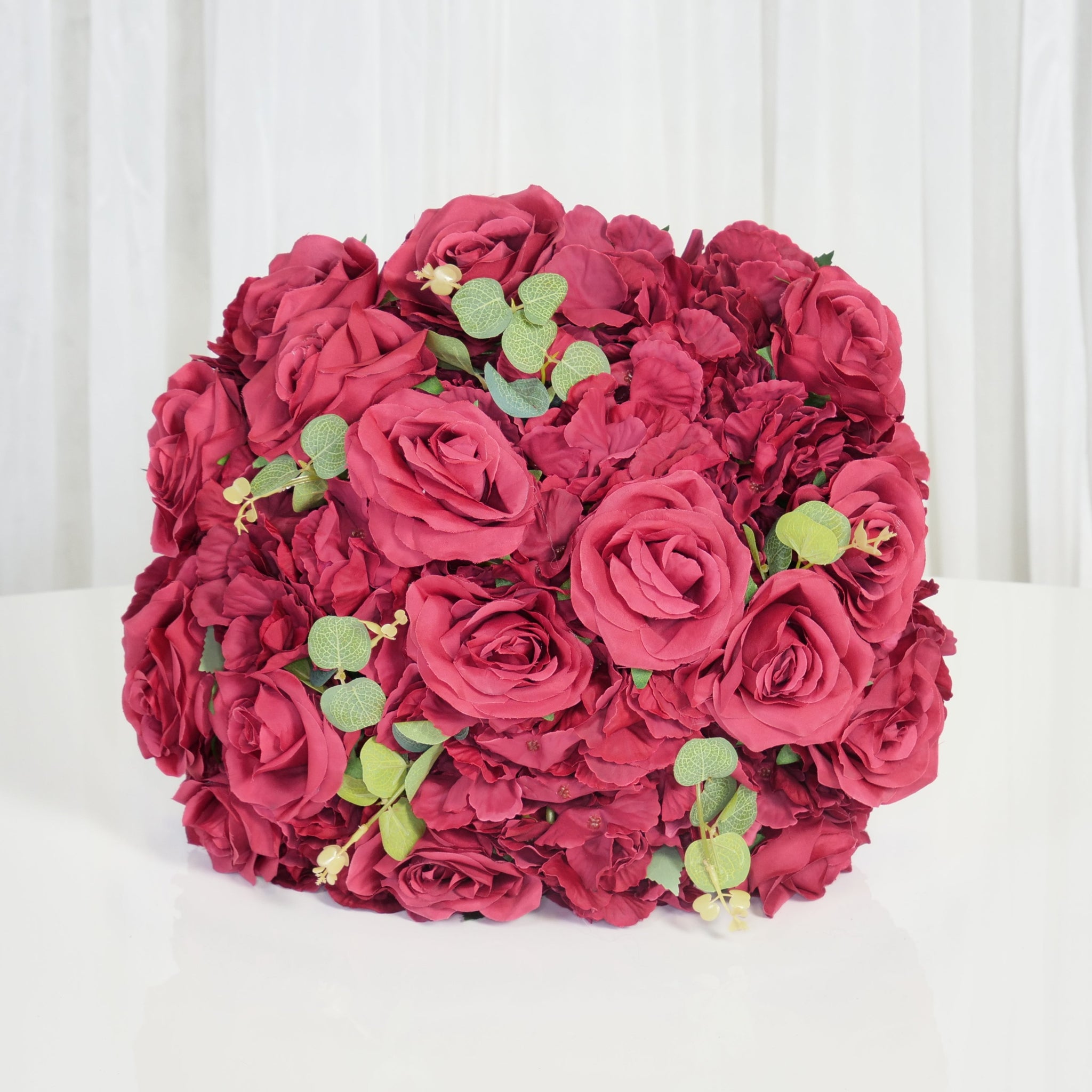 Location - Pleine boule de fleurs Artificielles bordeaux 40cm