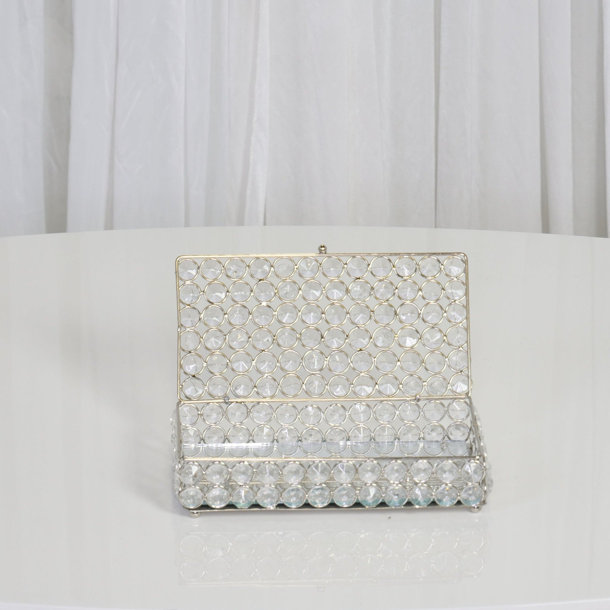 Location - grande boite à fiançailles/bagues argentée