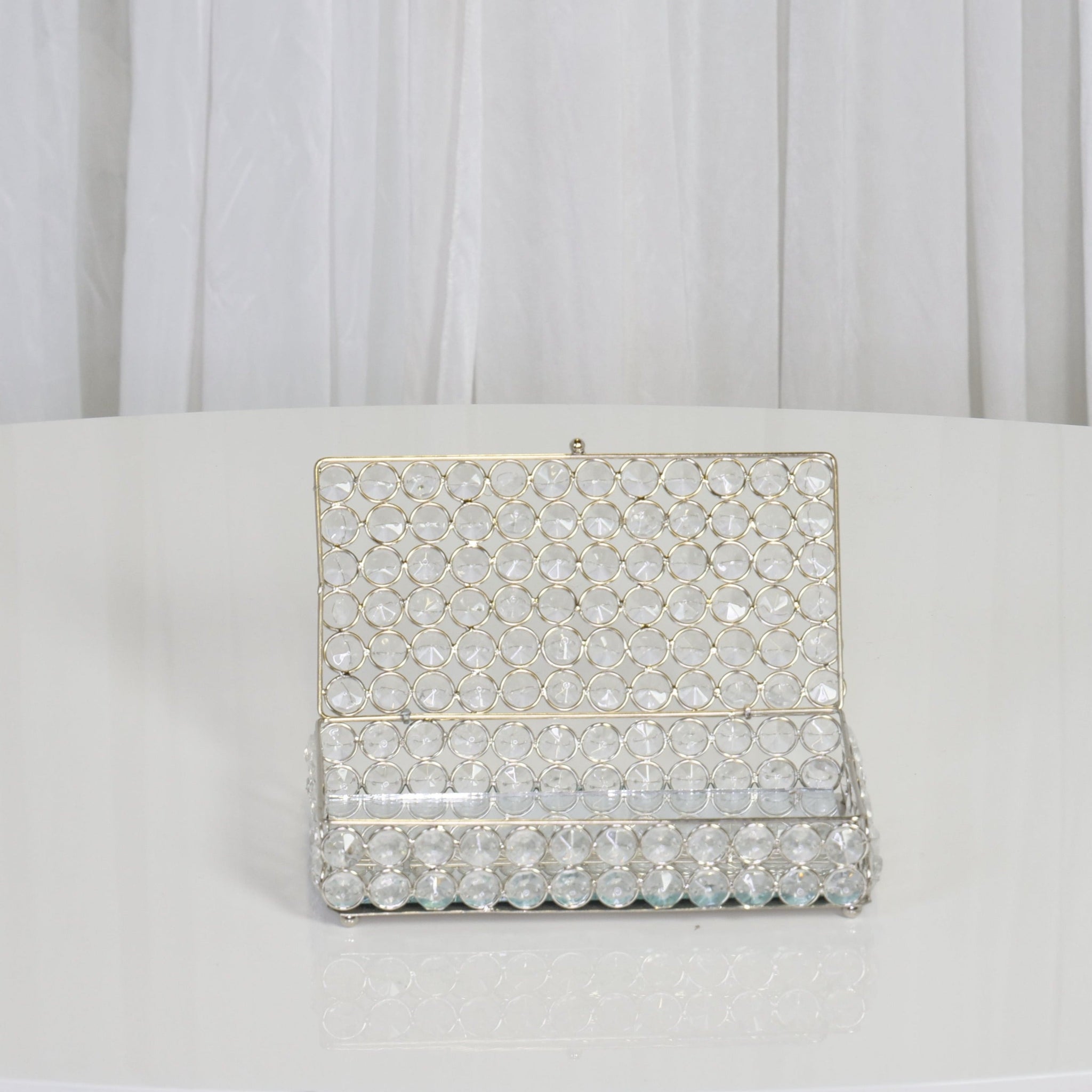 Location - grande boite à fiançailles/bagues argentée