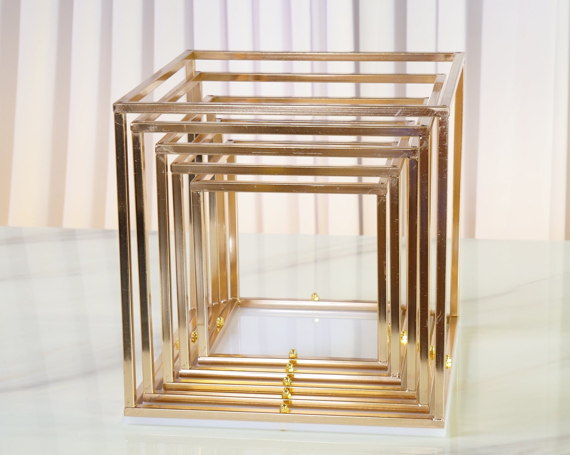 Location - Support pour buffet premium orné blanc - lot de 5