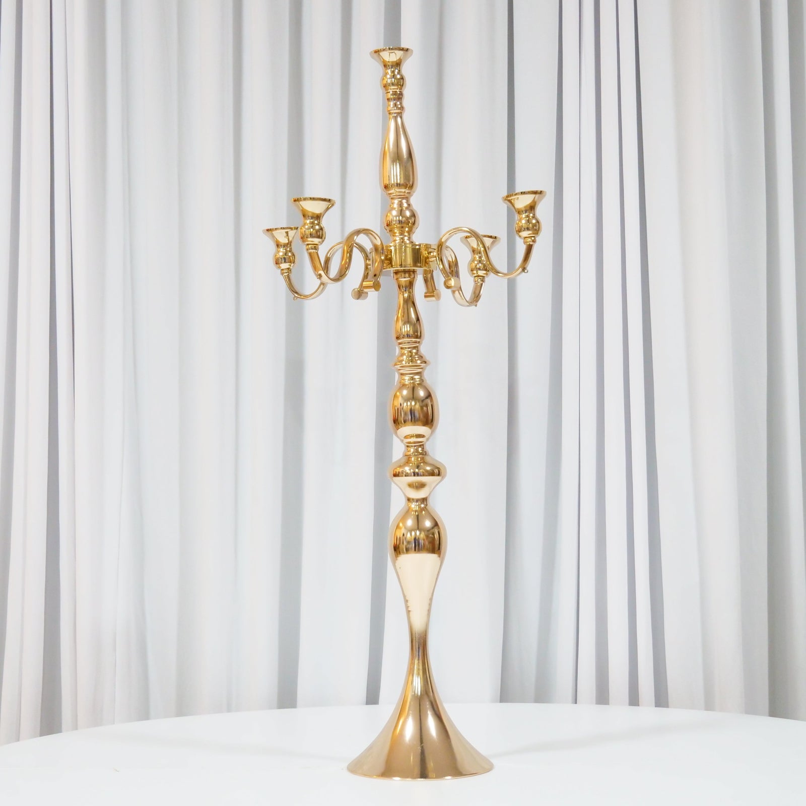 Location - Centre de table chandelier doré brillant 90cm