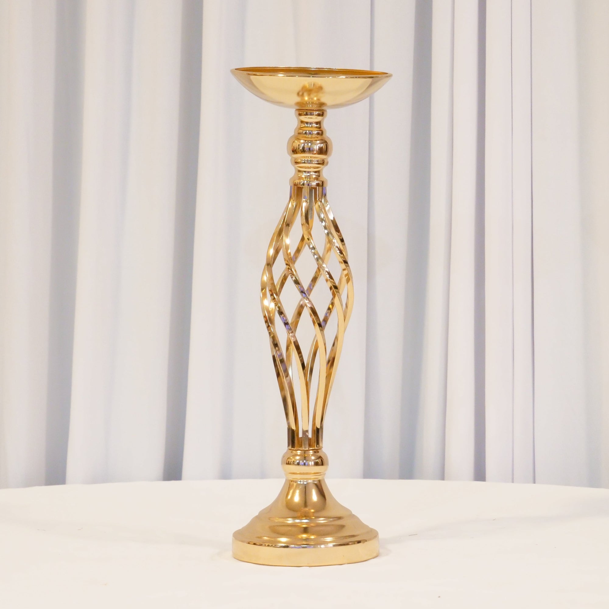 Location - Centre de table de mariage doré Colonne à Fleur 59cm