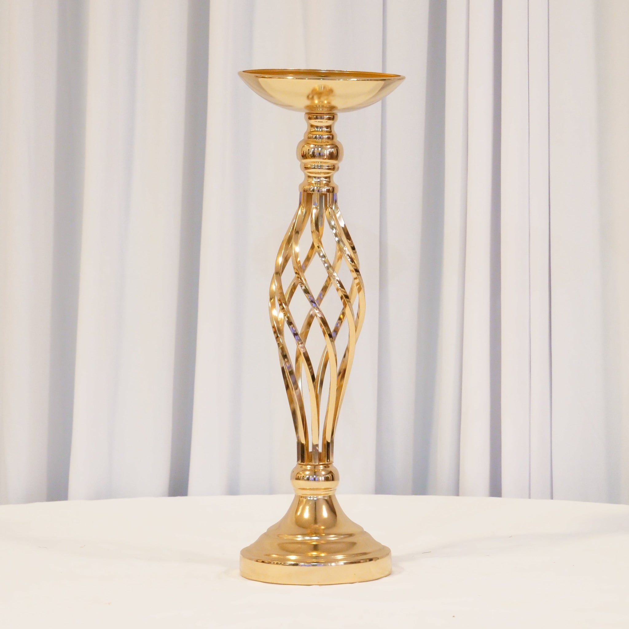 Location - Centre de table de mariage doré Colonne à Fleur 59cm