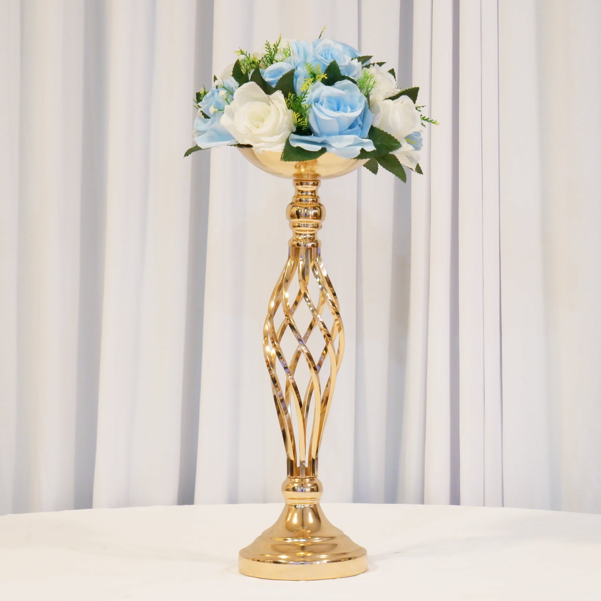 Location - Centre de table de mariage doré Colonne à Fleur 59cm