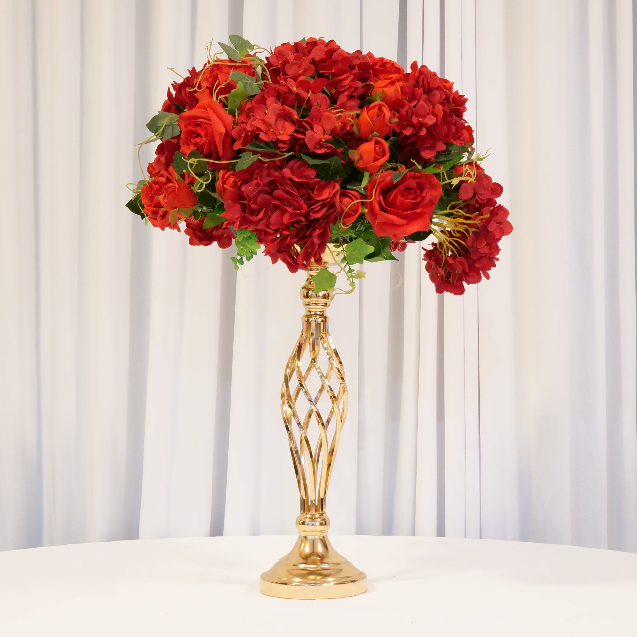 Location - Centre de table de mariage doré Colonne à Fleur 59cm