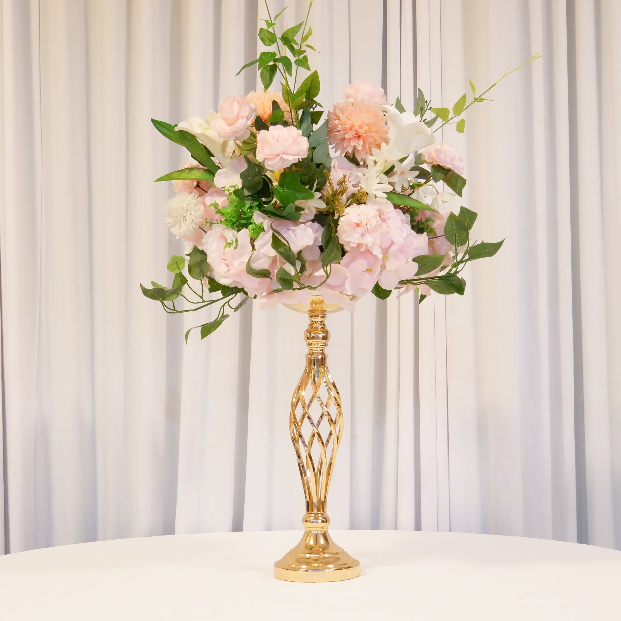 Location - Centre de table de mariage doré Colonne à Fleur 59cm