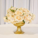 Location - Demi boule de fleurs Artificielles champagne 36cm