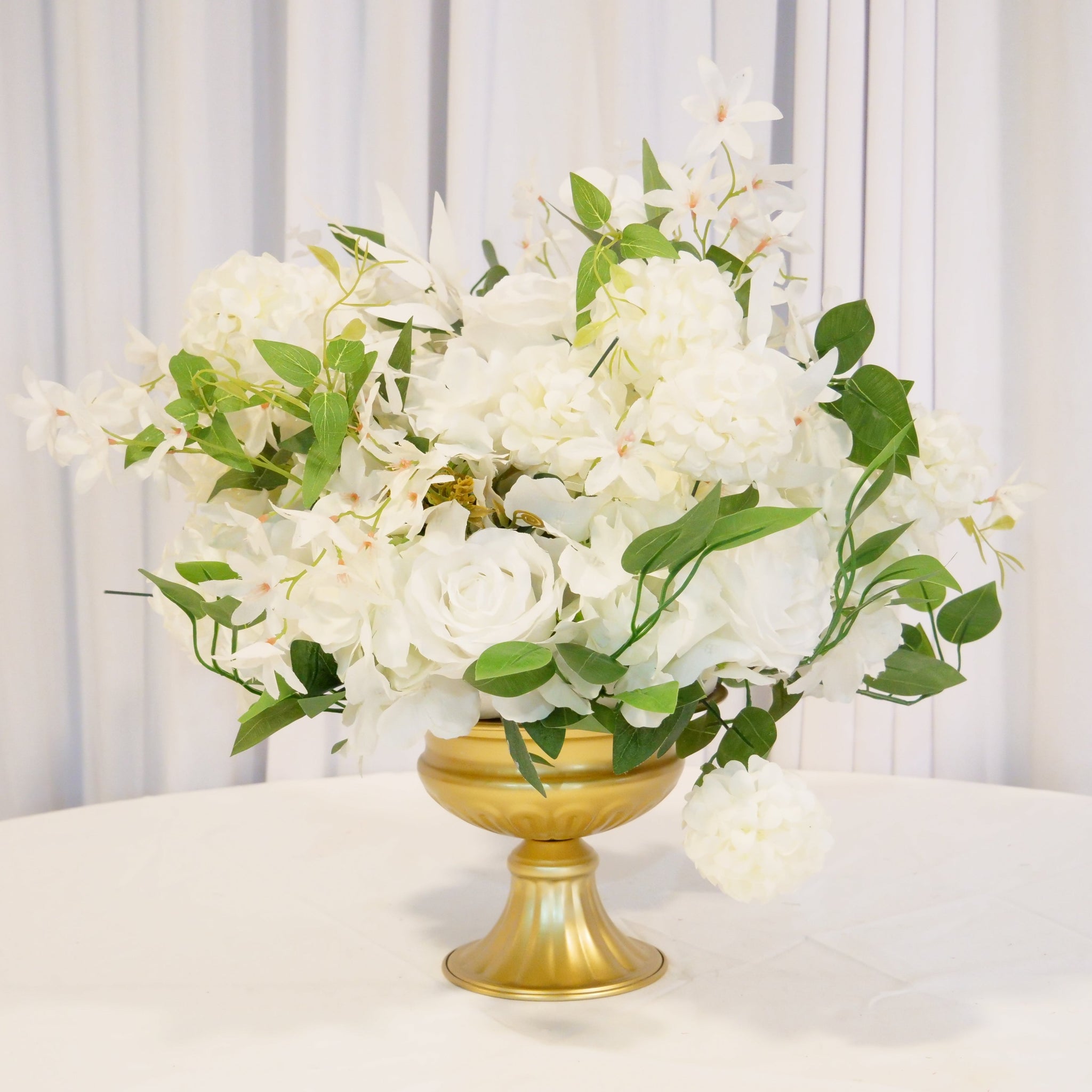 Location - Demi Boule De Fleurs Artificielles Ivoire 40cm