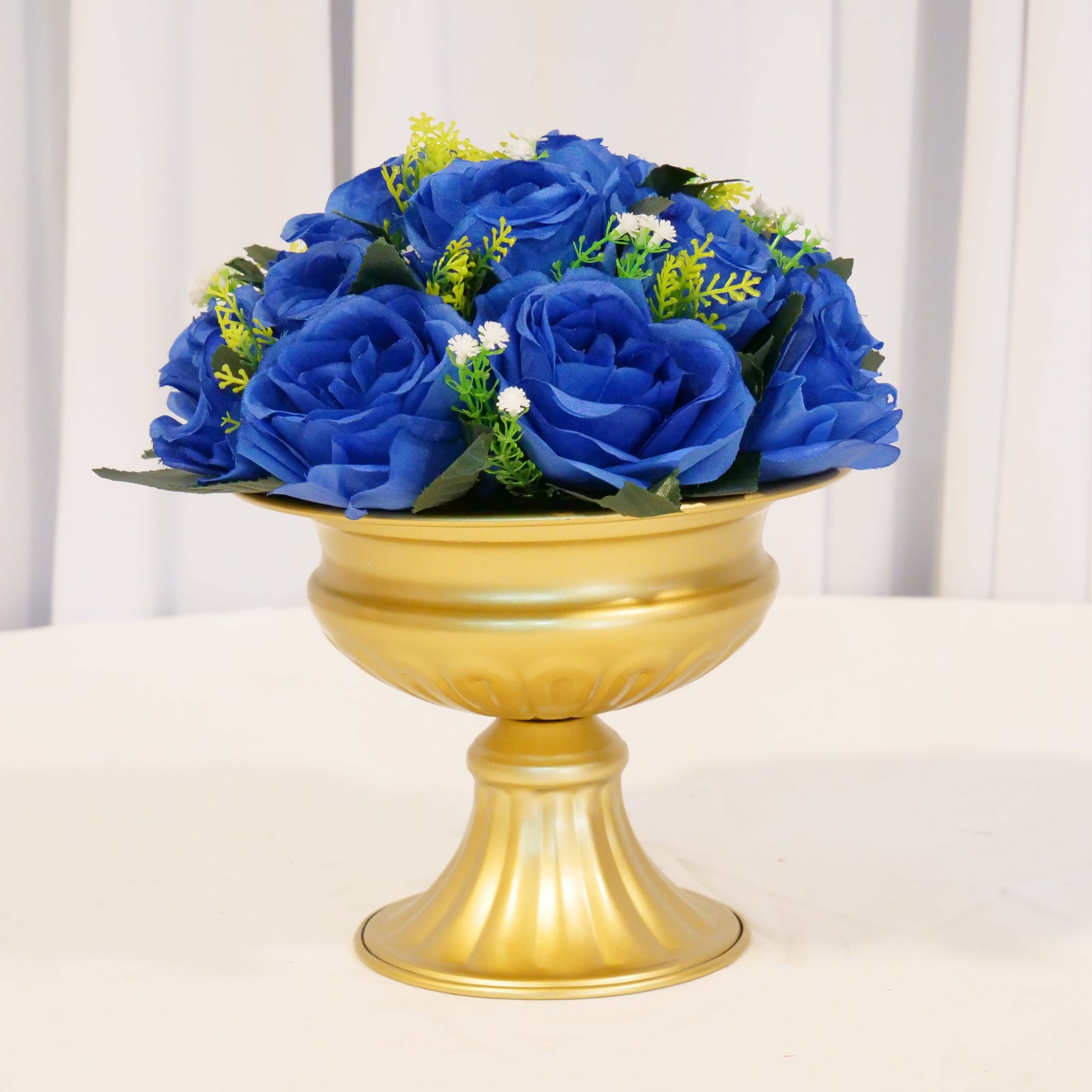 Location - Demi boule de fleurs Artificielles (15 Roses) bleu