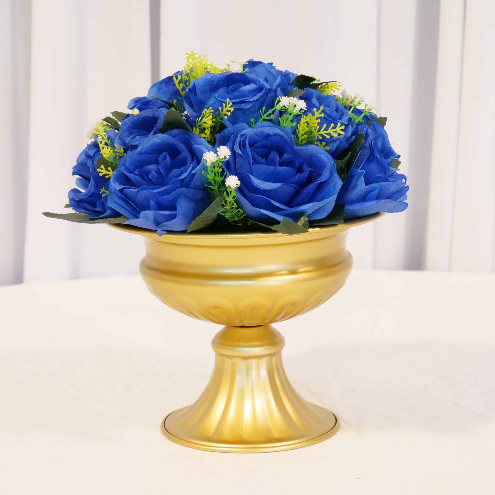 Location - Demi boule de fleurs Artificielles (15 Roses) bleu