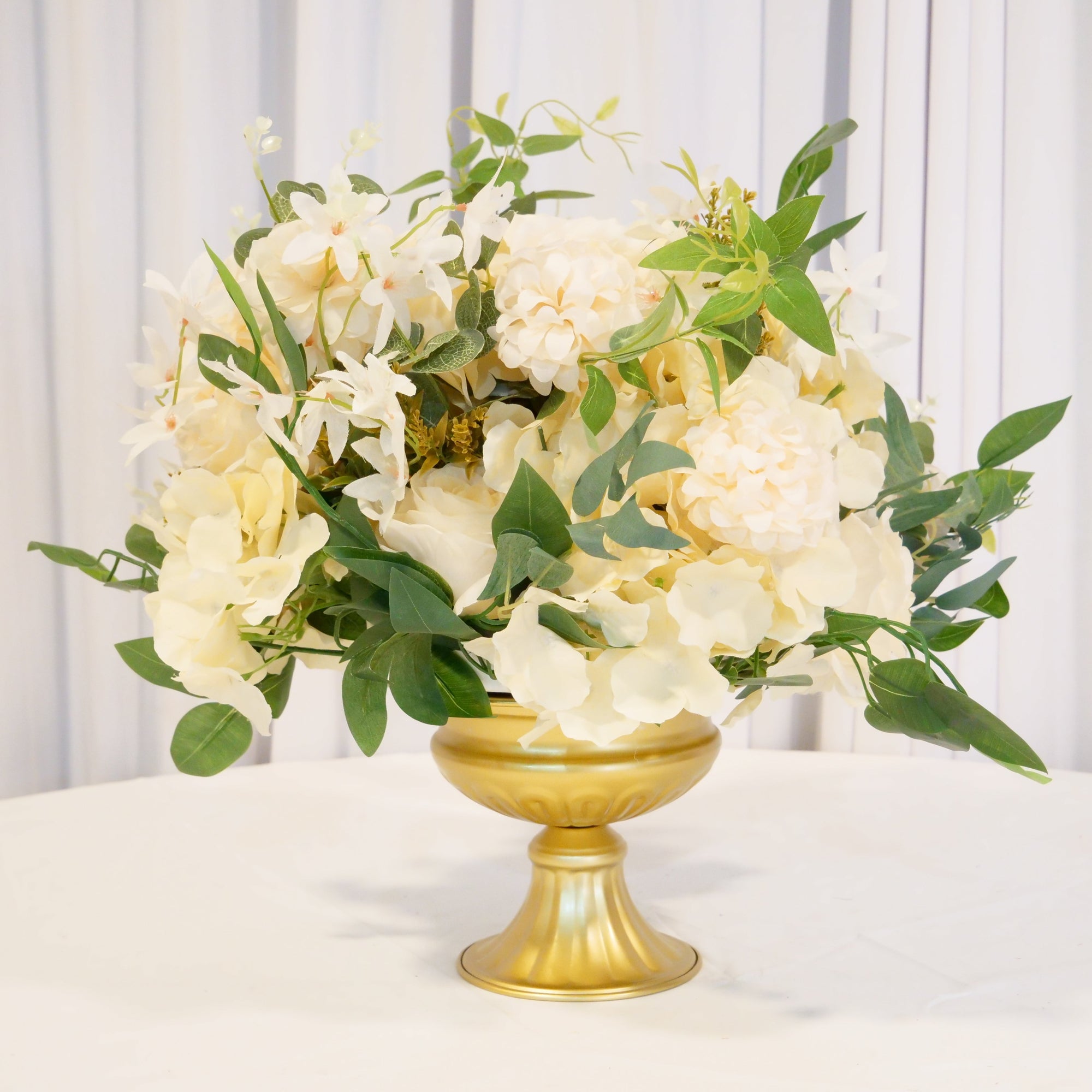 Location - Demi Boule De Fleurs Artificielles Champagne 40cm