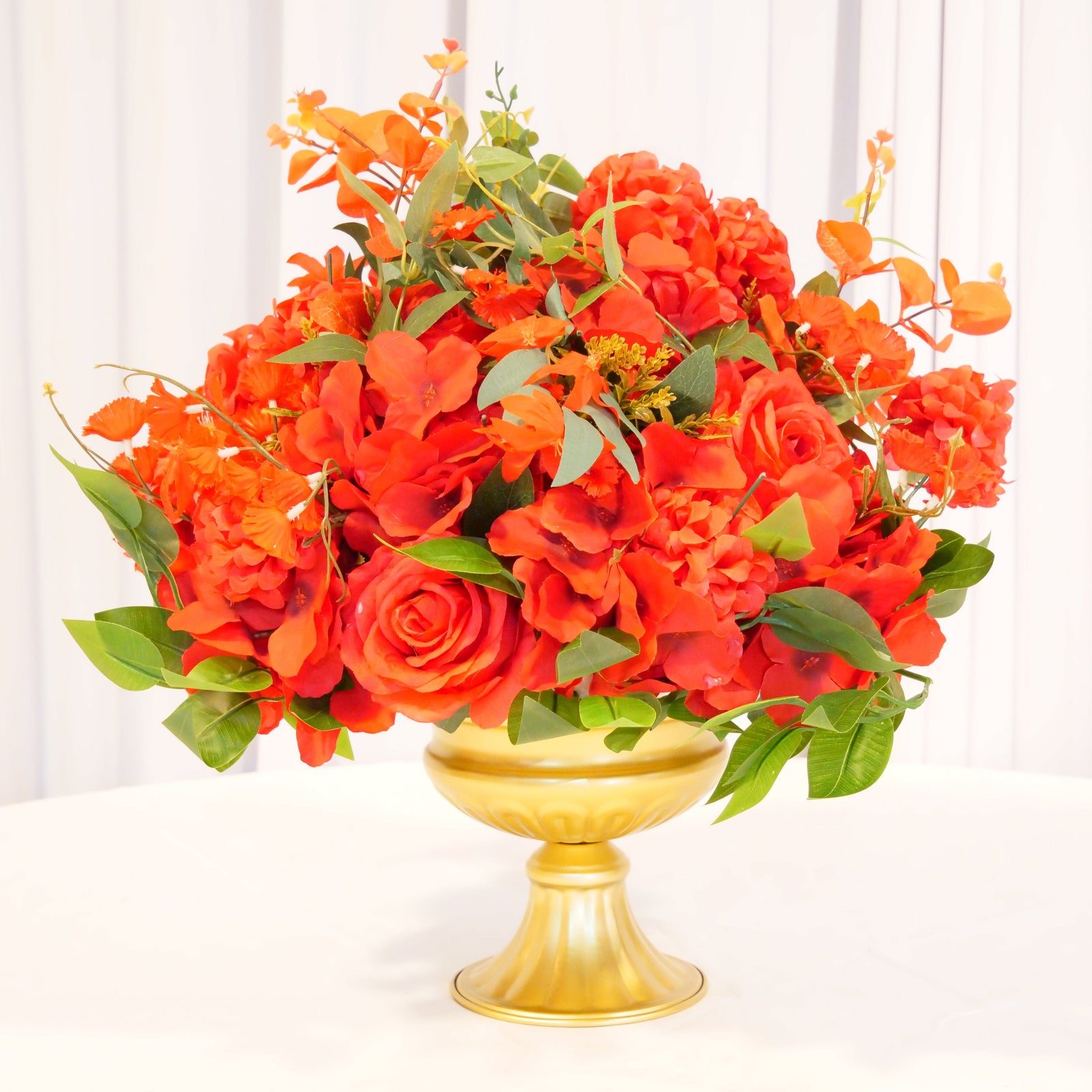 Location - Demi Boule De Fleurs Artificielles Rouge 40cm