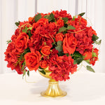 Location - Demi boule de fleurs artificielles Rouge 50 cm
