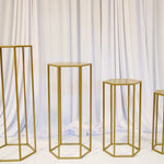 Location - Lot de 4 sellettes hexagonales en Métal de couleur doré Premium