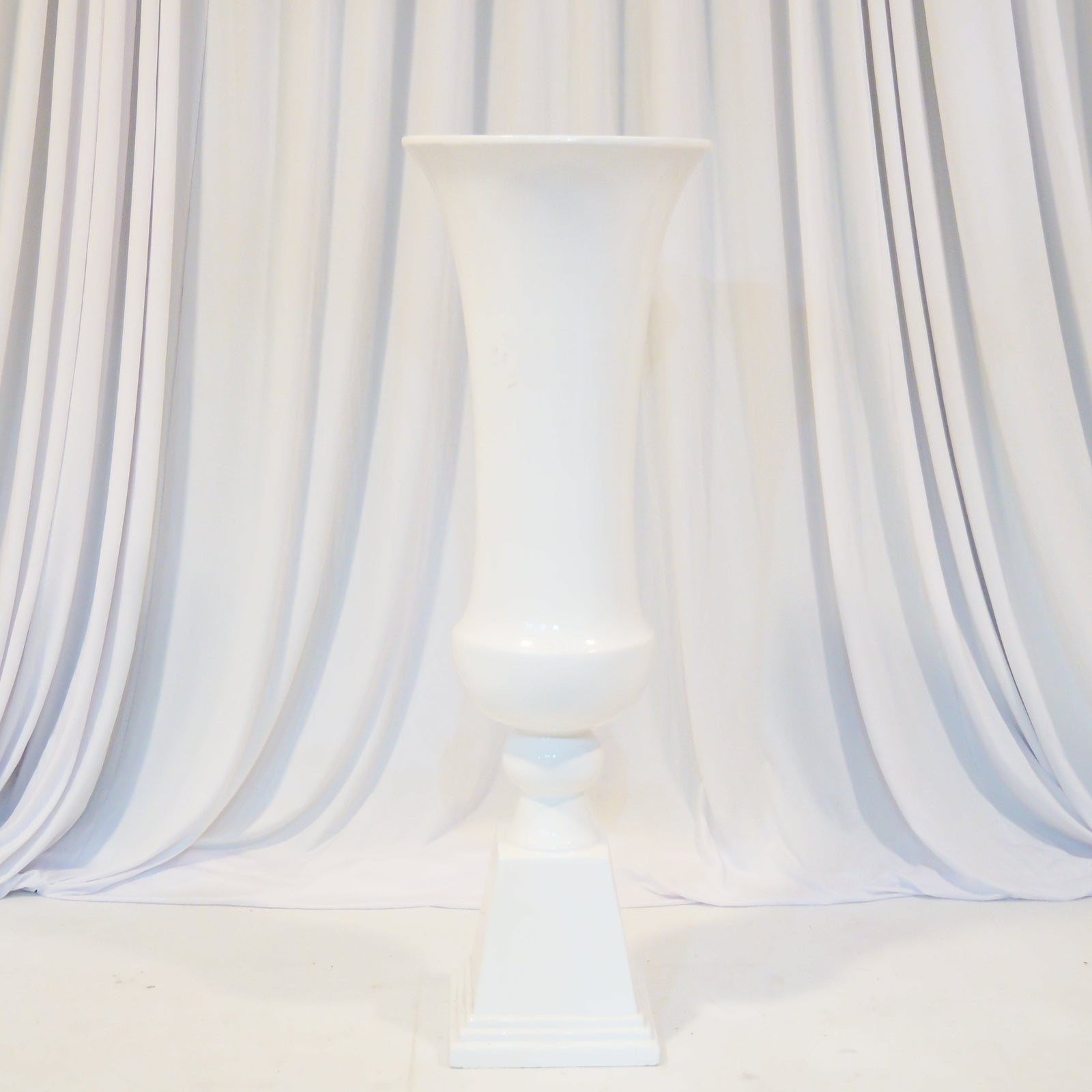 Location - Colonne Vase luxe blanc - 100 cm