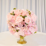Location - Pleine boule de fleurs Artificielles rose 40cm