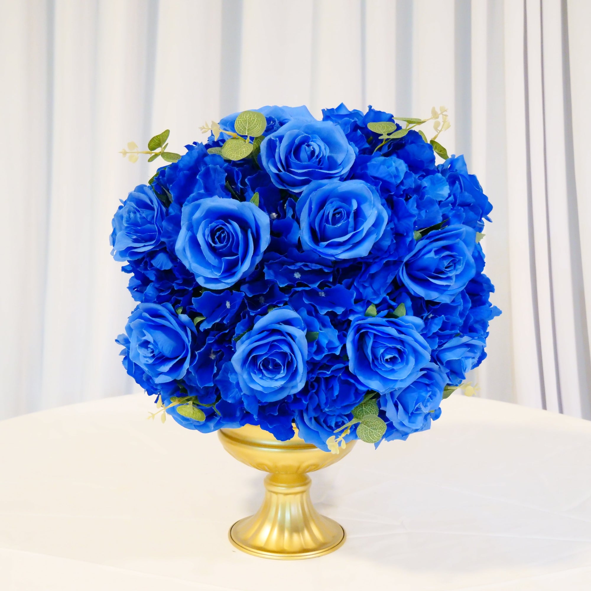 Location - Pleine boule de fleurs Artificielles Bleu 40cm