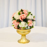 Location - Pleine boule de fleurs Artificielles blanc et rose pink