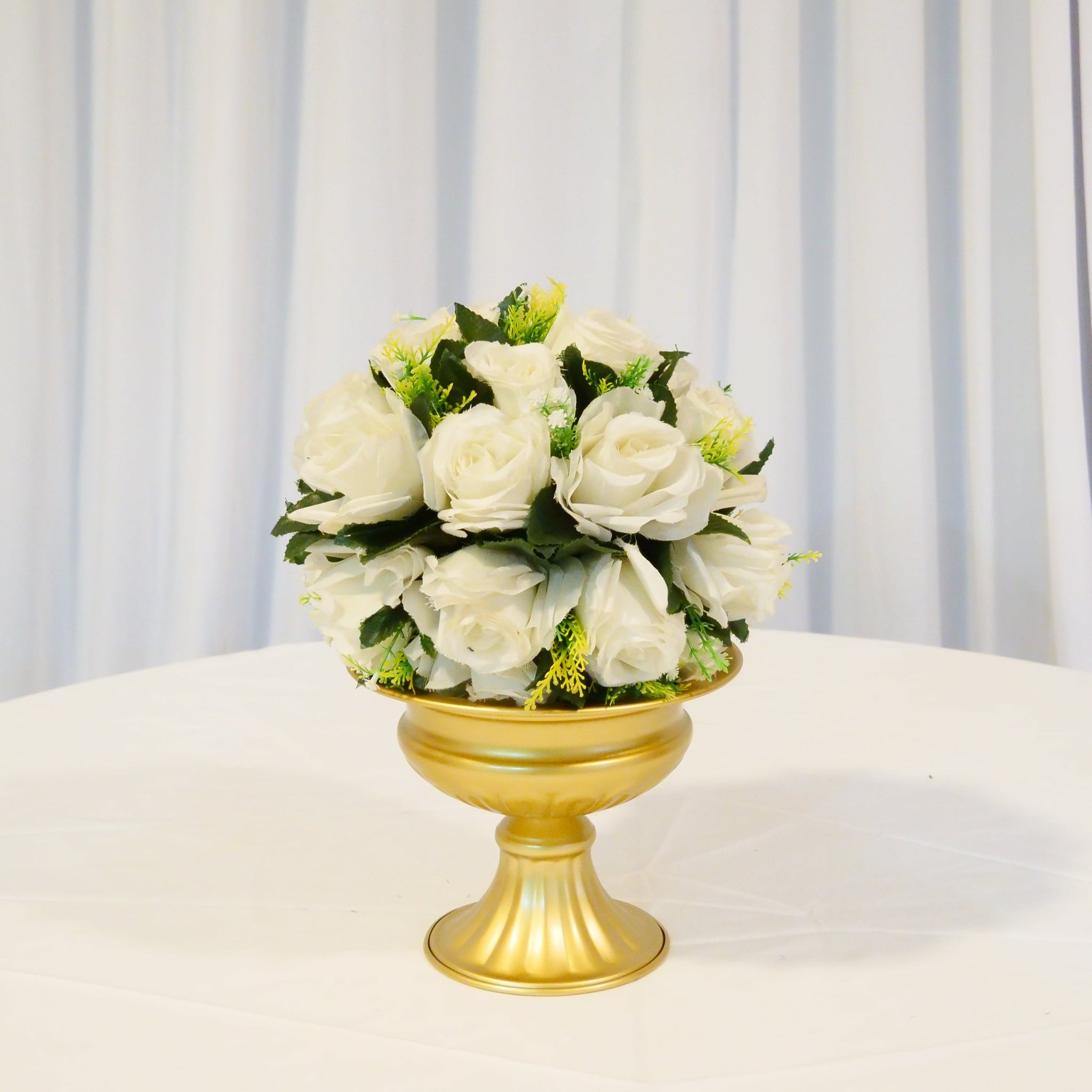 Location - Pleine boule de fleurs Artificielles blanc