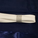 Location - Rond de serviette strass argenté