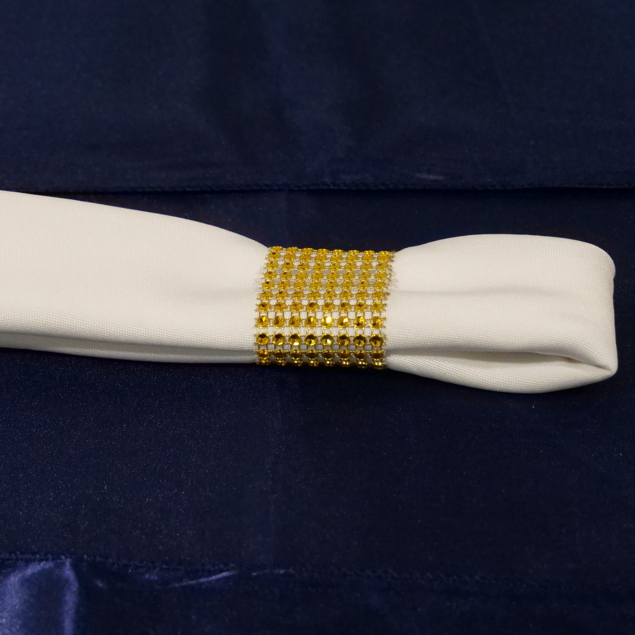 Location - Rond de serviette strass Or