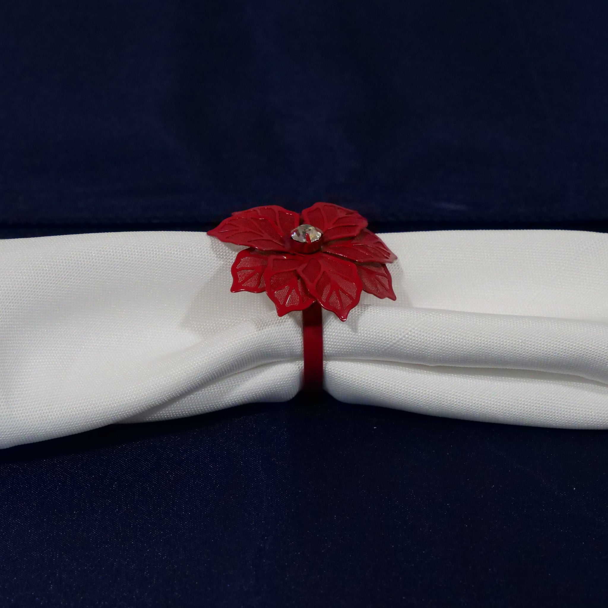 Location - Rond de serviette rose rouge