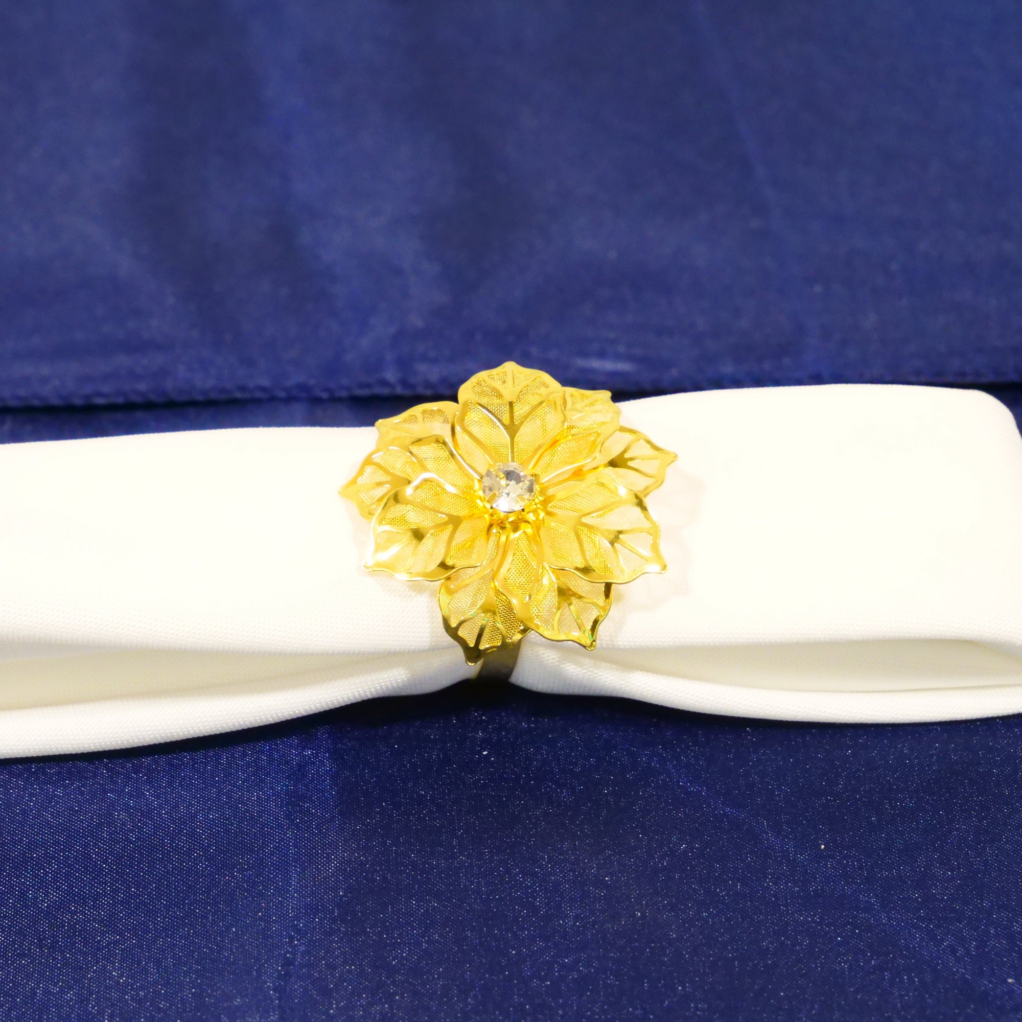 Location - Rond de serviette rose dorée