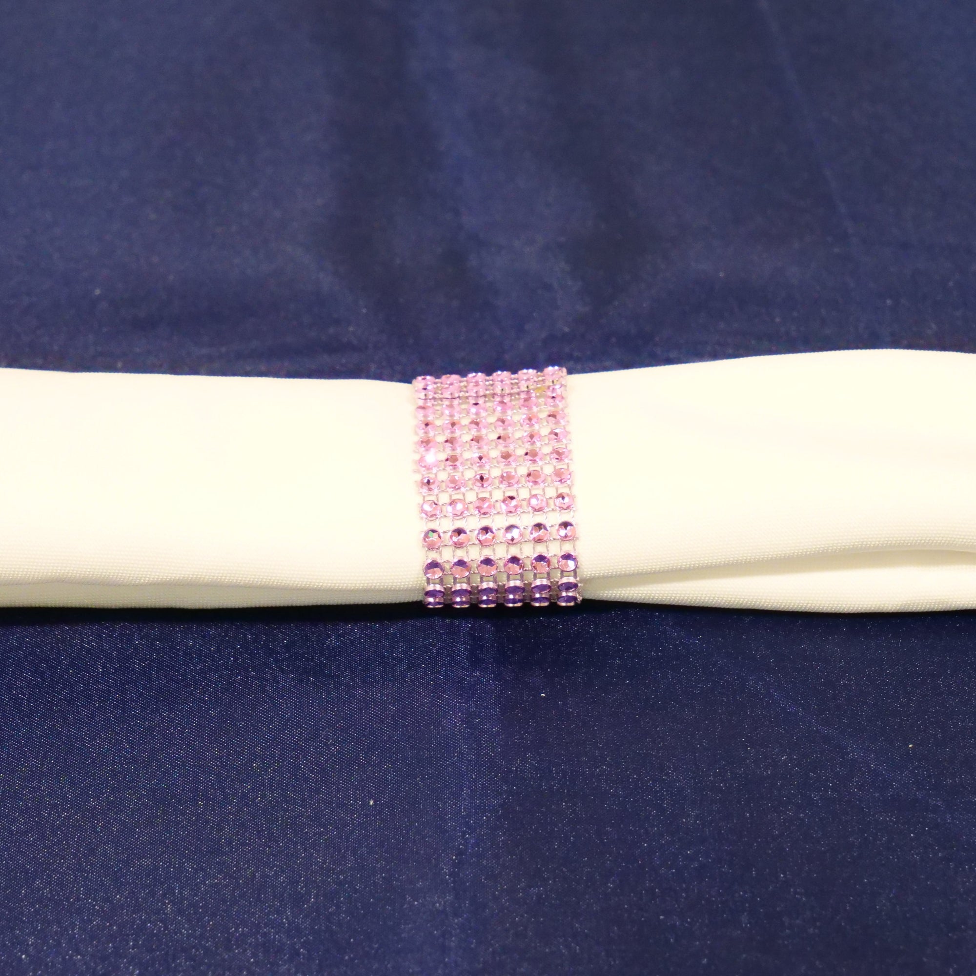 Location - Rond de serviette strass rose