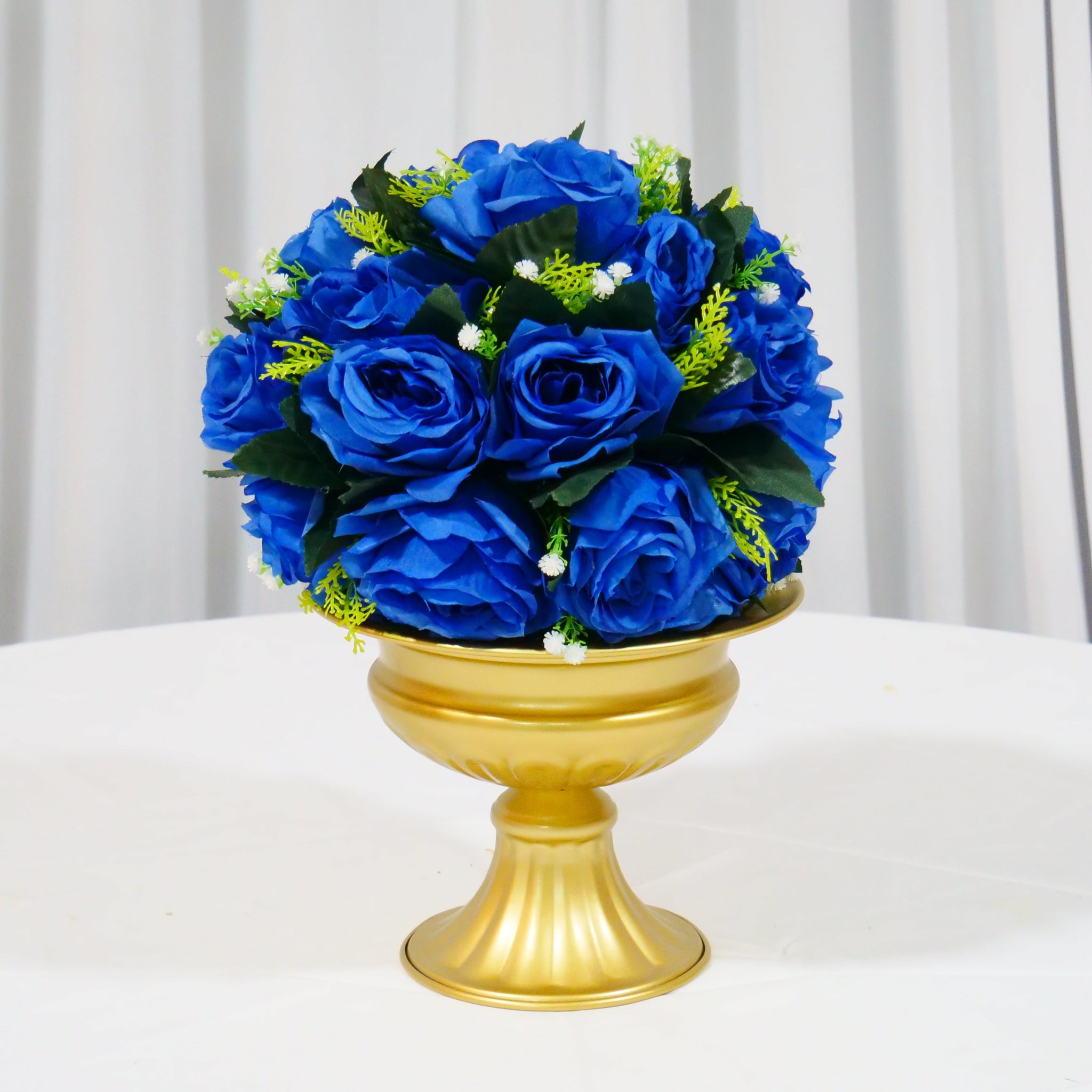 Location - Pleine boule de fleurs Artificielles (15 Roses) bleu