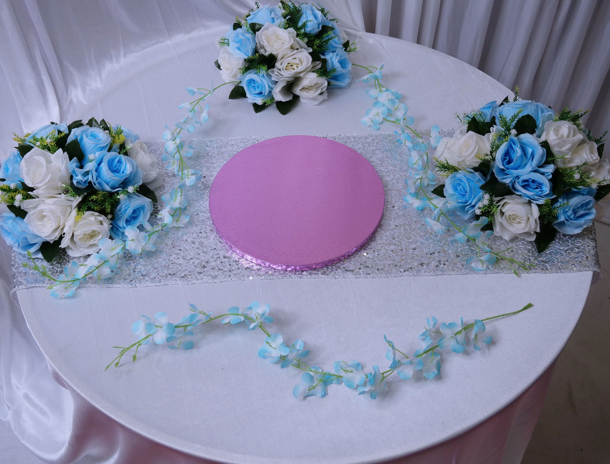 Location - Plateau présentoir à gâteaux rond rose