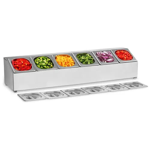 Location - Support bac GN - 6 bacs GN 1/6 - Couvercles compris