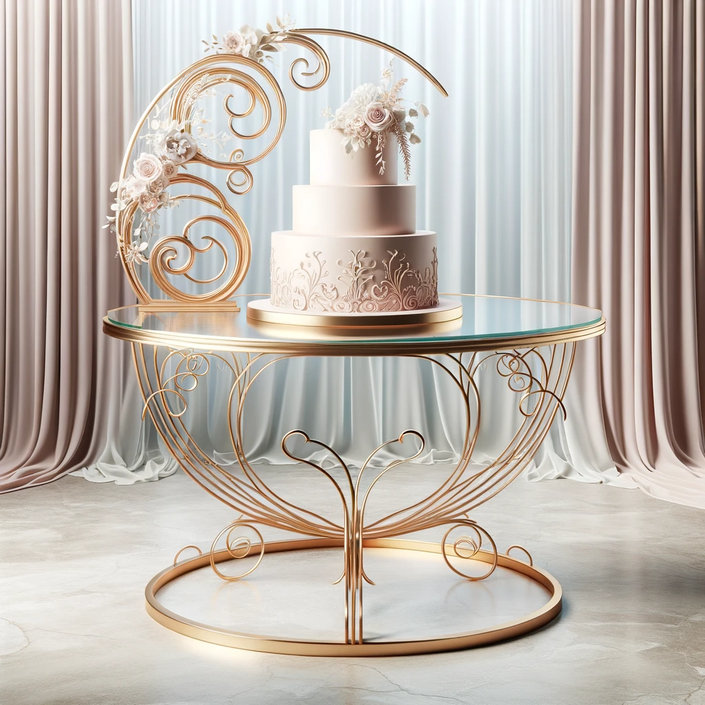 Location - Table à gâteau Somptueuse Sélène - 70cm